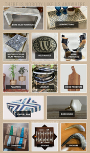 Ensemble de meubles de bureau modernes et écologiques incrustation d'os de table faite à la main de qualité rangement décoratif de dessus vente pour chambre salon - Product Image 5