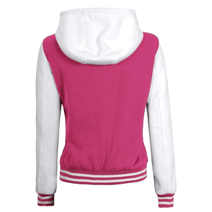 Chaquetas universitarias cálidas de invierno de color sólido para mujer, venta al por mayor, chaqueta universitaria de alta calidad hecha a medida para mujer - Product Image 4