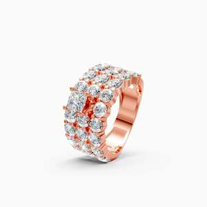 Bague de fiançailles pour femme en platine fine plaquée or 14 carats avec diamant naturel taille marquise et pierres latérales en diamant de laboratoire couleur G IGI - Product Image 2
