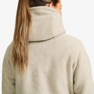 Custom Logo High Quality Unisex Pullover Sweatshirt Winter Solid <b>Sherpa</b> Breathable Anti Wrinkle <b>Hoodies</b> for <b>Women</b> Comfortable - Product Image 5