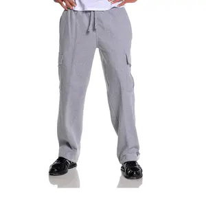 热卖批发灰色OEM高品质舒适穿着最新设计六口袋男士货物裤子