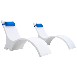 Juego de 2 Sillas de Piscina, Tumbonas para Piscina con Reposabrazos de 15 Pulgadas, Capacidad de 440 Libras - Product Image 2