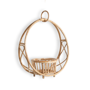 Cintre pour plantes en rotin, couvercle de pot de jardinière d'assemblage Pots de fleurs en bambou tissés à la main panier de jardinière pour jardin intérieur extérieur - Product Image 3