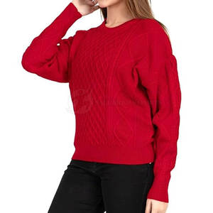 Pull en coton/laine décontracté pour femmes, hiver 2023, extérieur, anti-froissement et respirant, personnalisable, design tendance - Product Image 3