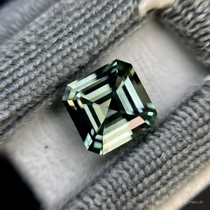 Regalo gratis incluido 3ct Color verde Ascher Square Cut D Grade VVS1 ¡Envío rápido! Moissanita suelta - Product Image 4