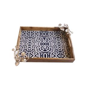 High Grade Quality Multi Functional Usage With Handles <b>Sweet</b> Or Food Serving Trays Luxury Designer Breakfast Server Wooden Tray - Product Image 5