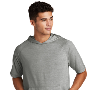 Sweat à capuche léger et respirant pour homme, 100 % coton, manches courtes, coupe tendance, idéal pour l'automne, les tenues décontractées et le sport. - Product Image 3