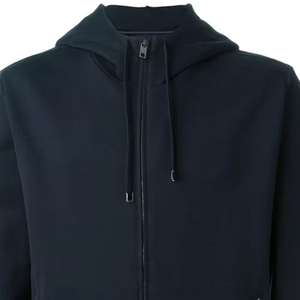 100% coton lourd solide hiver plaine teint qualité de luxe en gros logo personnalisé à capuche à manches longues belle couleur noire - Product Image 5