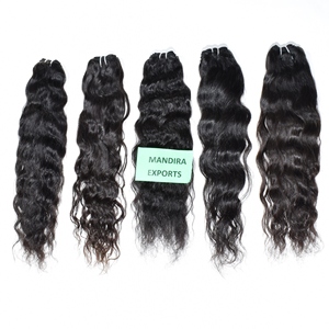 100% Virgen Natural vietnamita sin procesar tejido negro ondulado templo cutícula alineada sin químicos extensiones de cabello humano indio - Product Image 2