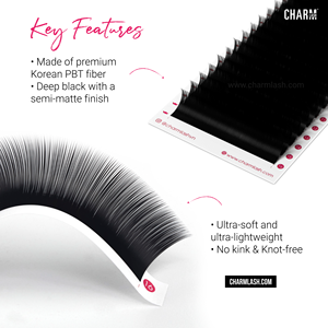 Charmlash Silk Lashes Black Eyelash Extensions Individual Package <b>Cat</b> Eye Lashes Faux Milk Silk <b>Top</b> Quality Featherlight Dense - Product Image 5
