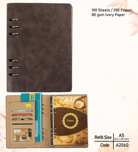 Custom A5 Premium Leather <b>Traveler</b> Diary Notebook <b>Journal</b> High Quality Soft Cover Handmade Planner Custom <b>Journal</b> Diary <b>Gift</b> Set - Product Image 6