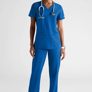 Uniformes Médicos Personalizados con Logotipo, Cuello en V, Diseño Exclusivo, Unisex, Elásticos, Tejidos, Manga Corta, para Hospitales, Salones de Belleza y Clínicas - Product Image 1