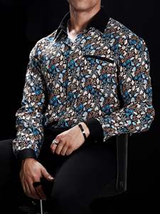 Camisa Estampada Multicolor con Logotipo Personalizado al por Mayor, Camisas de Franela Personalizables, Camisa de Manga Larga a Cuadros para Hombre - Product Image 2