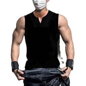 เสื้อกล้ามสำหรับผู้ชาย,เสื้อกล้ามเล่นยิมผ้าเรียบระบายอากาศได้ดี - Product Image 3