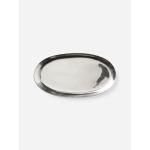 Plateau ovale en acier inoxydable robuste pour viande et fruits, résistant à la corrosion, plat de service en métal en gros pour la restauration - Product Image 1