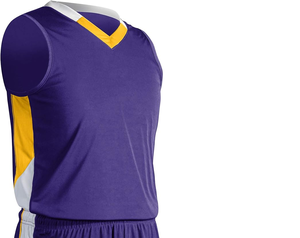 ชุดบาสเก็ตบอลสำหรับผู้ชายใส่กลับด้านได้ชุดบาสเก็ตบอลแห้งเร็วป้องกันแบคทีเรียป้องกันยูวีโพลีเอสเตอร์ออกแบบได้ตามต้องการ - Product Image 2