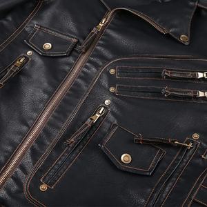 Veste en cuir décontractée de haute qualité super tendance pour hommes avec logo personnalisé Designer Blank Pure Plus Size Vestes pour hommes - Product Image 4