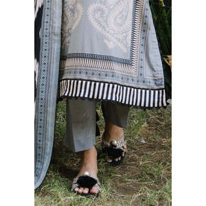 Ensemble de 3 pièces imprimé avec logo personnalisé, style modeste pour fête, avec dupatta en mousseline, du XS au XL, ODM pour OEM BM-52047 - Product Image 2