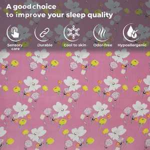 Thanh Lịch Hoa glace cotton bedsheet mềm mại và bền cho chất lượng lớp <span class=keywords><strong>bedding</strong></span> <span class=keywords><strong>Set</strong></span> cho Tặng - Product Image 3