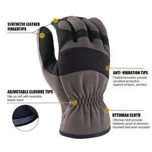 Gants de travail de sécurité antidérapants de la meilleure qualité du fournisseur direct de l'usine Conception personnalisée Protection des doigts renforcée Prix raisonnables - Product Image 3