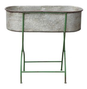 Lot de 3 pots de fleurs modernes et vintage en métal galvanisé faits à la main Jardinières extérieures avec poignée design personnalisé Vase seau - Product Image 4