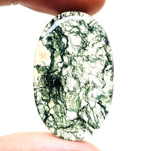 100% Natural suave musgo ágata suelta piedra preciosa cabujón hecho a mano tamaño libre joyería fabricación piedra pulida tratamiento - Product Image 1