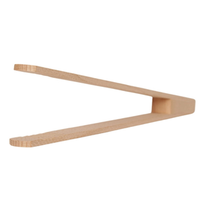 Pinzas de Cocina de Madera de Haya de 22 cm, Acabado Liso, para Ensaladas y Asados, Venta al por Mayor, Grabado de Logotipo Personalizado - Product Image 3