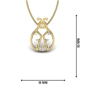 Ishi สร้อยคอประดับเพชรสุดวิเศษ Beetel 14K พร้อมจี้เพชร - Product Image 2