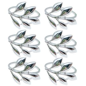 Top Selling <b>Cheap</b> Metal Napkin <b>Rings</b> Decorative Herb Leaf Buckles Party Wedding Table Tabletop Napkin Holder Stocked Napkin - Product Image 5