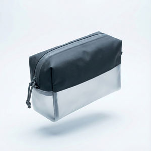 Neceser <span class=keywords><strong>de</strong></span> Viaje Impermeable Personalizado <span class=keywords><strong>de</strong></span> Nailon Mate y PVC Esmerilado, Organizador <span class=keywords><strong>de</strong></span> Cosméticos con Cremallera para Hombre - Product Image 1