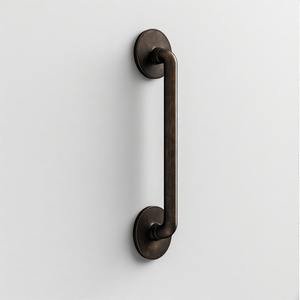 Poignée de porte RustLine Premium Majestic Aura Poignée de porte Premium en noir mat et or pour portes en bois haut de gamme - Product Image 1