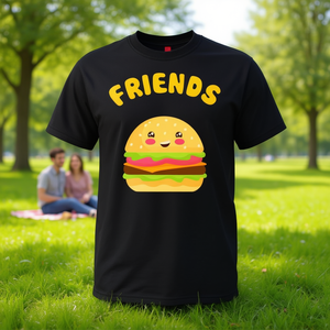 T-shirt promotionnel assorti Kawaii Fries <span class=keywords><strong>Burger</strong></span> 22 BFF pour meilleurs <span class=keywords><strong>amis</strong></span> - Product Image 3