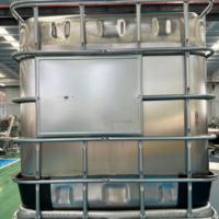Réservoir IBC en acier inoxydable de 1000 L pour le stockage et le transport de liquides chimiques, d'eau, d'huile et d'aliments, fourniture directe d'usine
