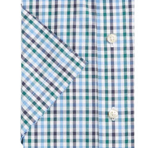Camicia da Uomo Club Room 100% Cotone Gingham, Tessuto Popeline Antipiega, Taglia 17.5x34-35, Prodotto Casual Tinto in Filo - Product Image 2