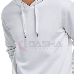 Sweat à capuche court surdimensionné avec logo personnalisé 450 GSM poids lourd 100% coton graphique impression bouffante 3D pour hommes sans ficelle hiver hommes - Product Image 4