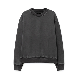 Couronne de coton lourd de haute qualité ligne noire surdimensionné imprimé numérique brodé hiver pour sweats à capuche pour hommes - Product Image 1