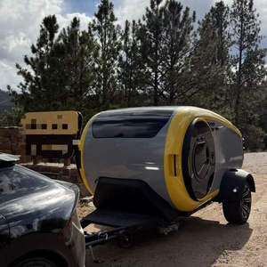 Mejor Remolque de Camping Ligero, Moderno y Expandible Tipo Mini Teardrop, Todoterreno, Familiar, con Capacidad de Carga de 300 kg, 700x400x300 mm - Product Image 3