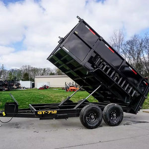 El mejor remolque hidráulico de descarga 7x12 con lados de 4 pies (2) engranajes de ejes 7K y componentes del núcleo del motor para uso agrícola - Product Image 1