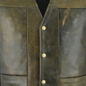 Chaleco de Moda de Cuero 100% de Buena Calidad, Precio Razonable, Ropa para Hombre, Chaleco de Cuero en Venta - Product Image 4