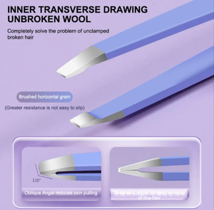 Hot Sale 4pcs Lightweight Reusable Slanted Tip Stainless Steel Volume Eyelash Eyebrow Tweezers Beauty <b>Makeup</b> <b>Tool</b> for Eyebrow - Product Image 3