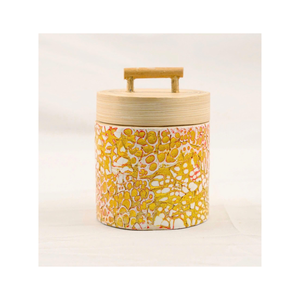 Tarro de bambú hecho a mano con exquisitas incrustaciones de nácar y cáscara de huevo: almacenamiento elegante y ecológico para el hogar y los regalos - Product Image 1