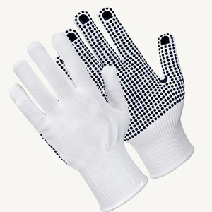 Gants en coton polyester blanchi de haute qualité, durables, confortables, avec points en PVC, tricot sans couture, mitaines améliorées - Product Image 2