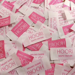 Étiquettes de vêtements personnalisées écologiques tissées, découpées au laser, en tissu 100 % polyester, étiquettes principales pour le col et autres applications - Product Image 3