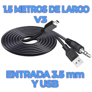 Cable Mini USB (V3) a USB y Jack de 3.5mm, Par Trenzado, 1.5m de Largo, con Cubierta de PVC y Blindaje Trenzado para Uso con Teléfonos Móviles - Product Image 4