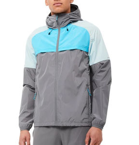 Logo personnalisé Ensemble de shorts coupe-vent en nylon pour hommes Ensemble de shorts de course à capuche zippés et décontractés pour l'extérieur Style uni - Product Image 4