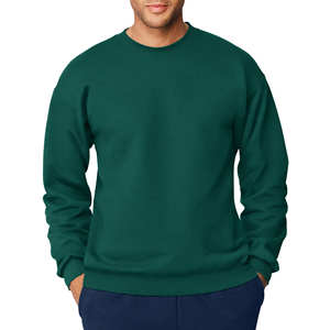 Sweat-shirts à manches longues pour hommes de haute qualité 100% coton Logo personnalisé OEM vente en gros vierge mode polaire équipage automne - Product Image 4