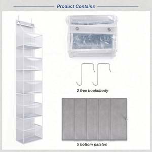 Grande capacité, 5 pochettes en PVC avec fenêtre transparente, rangement pour articles de papeterie, articles divers et cosmétiques, pour armoire et chaussures - Product Image 5