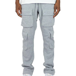 Pantalones Deportivos Personalizados, Estilo Jogger, 100% Algodón, Felpa, Bordados, Acampanados, Traje Deportivo, Corte Holgado, Precio Económico, Personalización OEM - Product Image 1