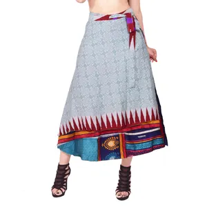 Wholesale Discount Assorted Art Silk Sari Wrap Skirt