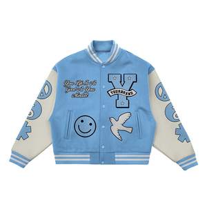 Chaqueta Varsity de Lana con Bordado de Chenilla de Fighting Ant Streetwear, Chaqueta Bomber de Béisbol para Hombre, Invierno - Product Image 3